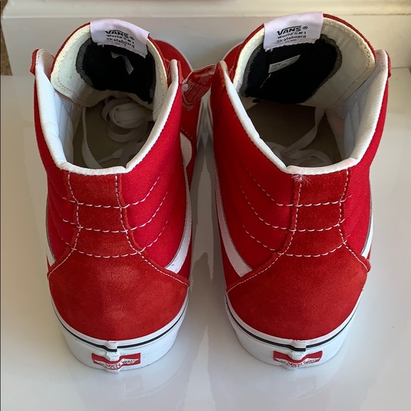 Vans Sk8 Hi Racing Red/ True White - Picture 2 of 5